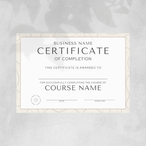 Certificate Of Completion