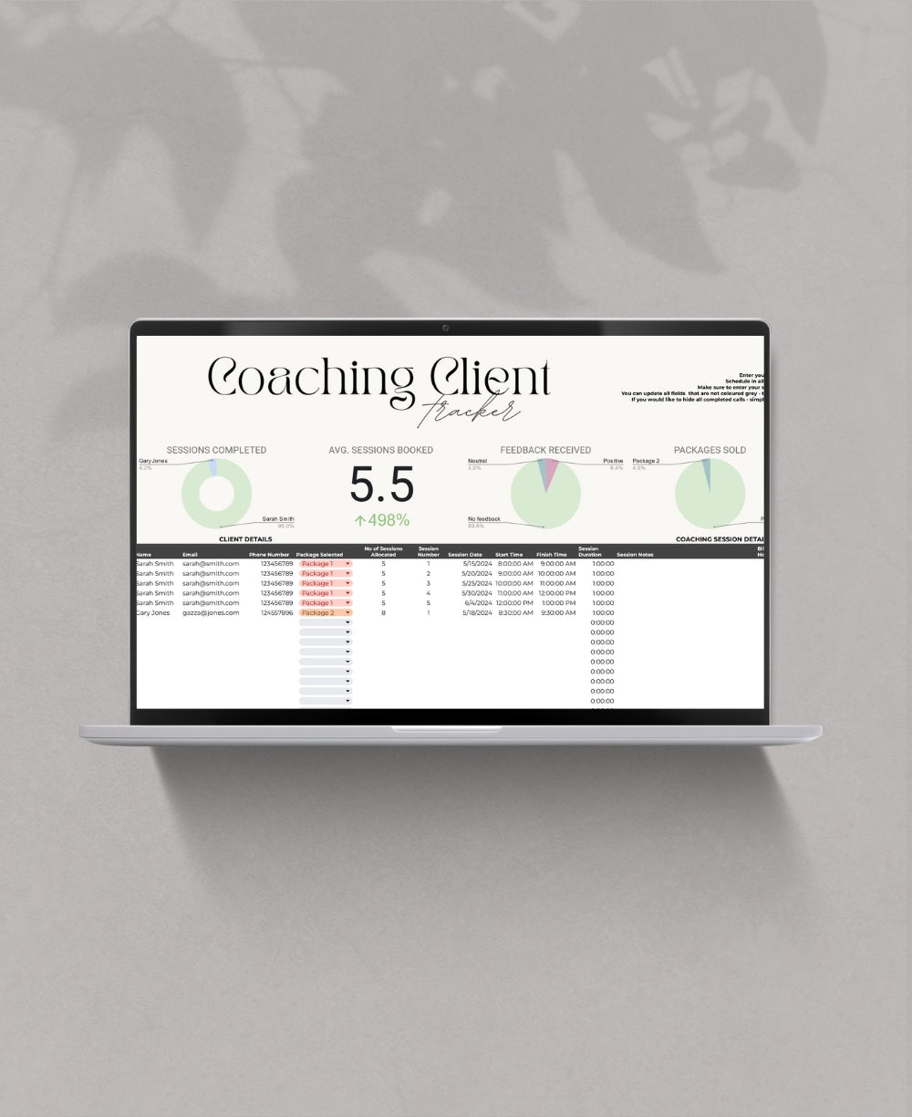 Coaching Client Tracker