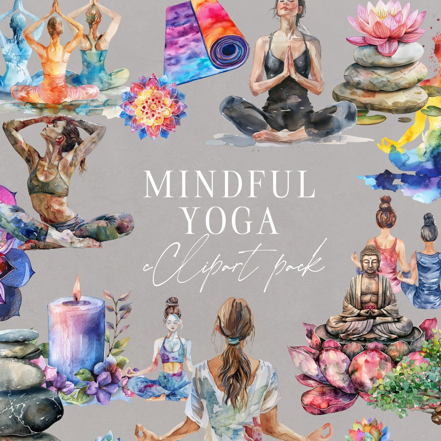 Mindful Yoga Clipart