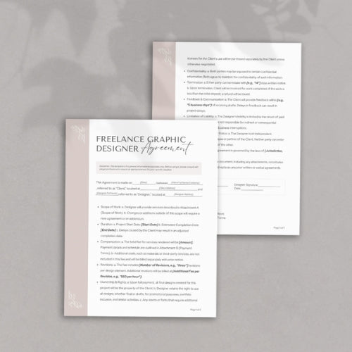 Freelance Graphic Designer Agreement Template