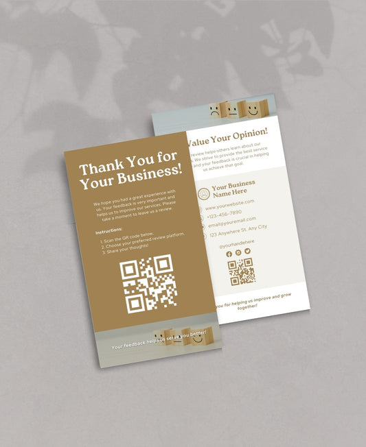 Leave Us A Review Business Card