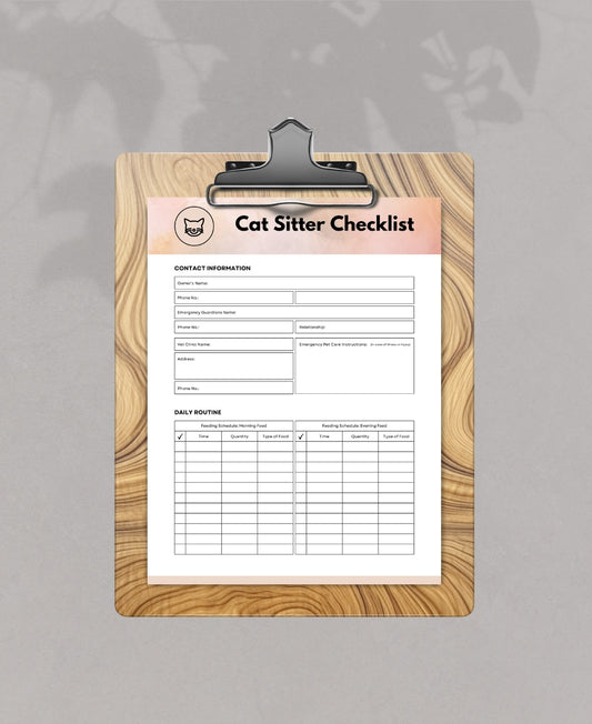 Pet Sitter Checklist