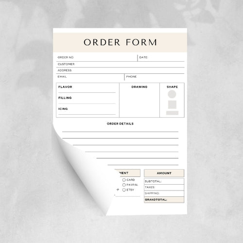 Bakery Order Forms