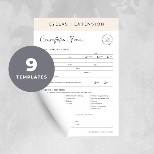 Eyelash Extension Consent Forms