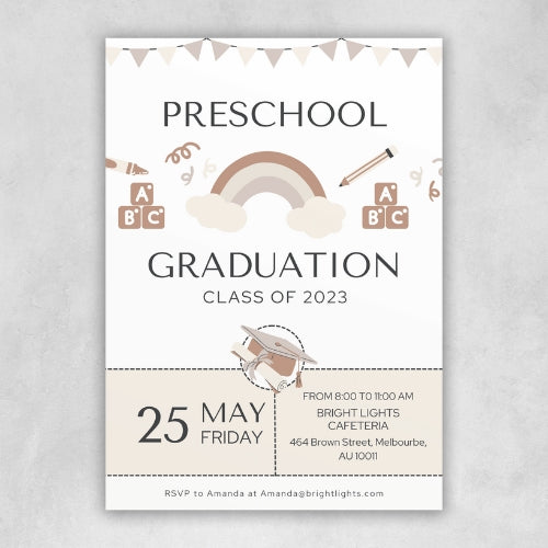 Preschool Graduation Invitation