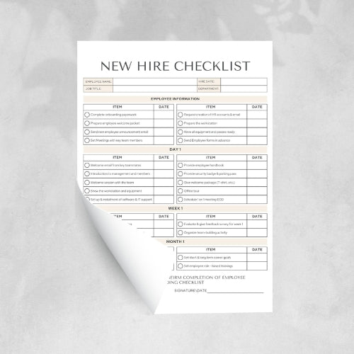 Hiring Checklist Template