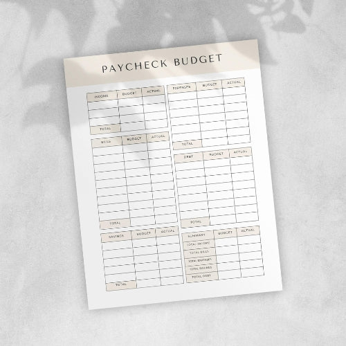 Paycheck Budget