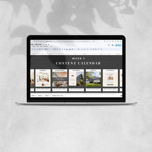 Real Estate Content Calendar