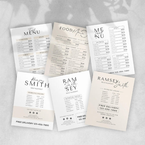 Restaurant Menus