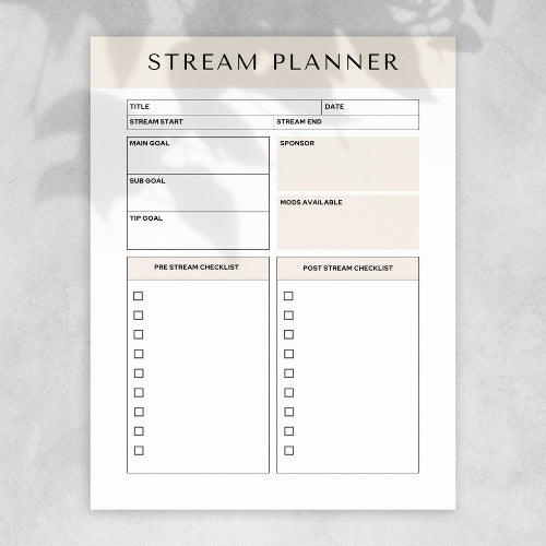 Stream Planner Templates